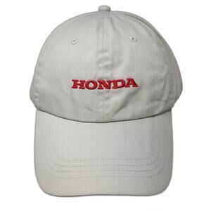 Hit Wear Baseball Cap Beige Red Blue One Size Honda Logo Embroidered Cotton Hat